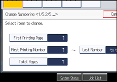 Operation panel screen illustration