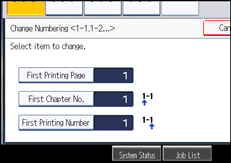 Operation panel screen illustration