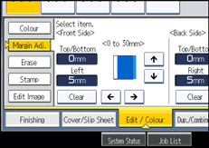 Operation panel screen illustration