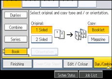 Operation panel screen illustration