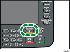 Clear Modes key illustration