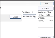Operation panel screen illustration