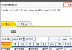 Operation panel screen illustration