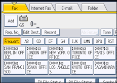 Operation panel screen illustration