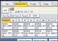 Operation panel screen illustration