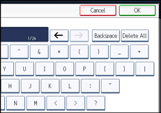 Operation panel screen illustration