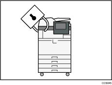 Illustration of administrating the machine/protecting documents
