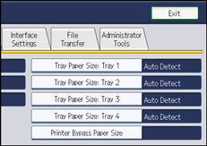 Operation panel screen illustration