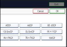 Operation panel screen illustration