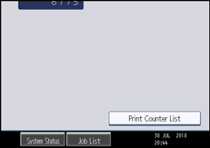 Operation panel screen illustration