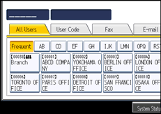 Operation panel screen illustration