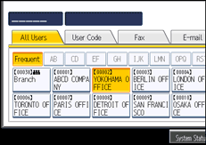 Operation panel screen illustration