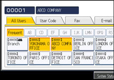 Operation panel screen illustration