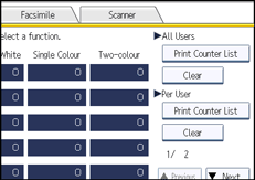 Operation panel screen illustration