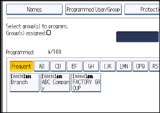 Operation panel screen illustration