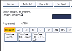 Operation panel screen illustration