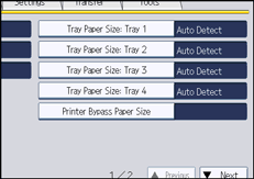 Operation panel screen illustration