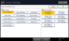 Operation panel screen illustration