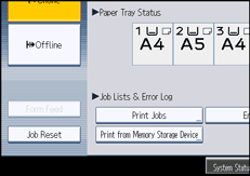 Operation panel screen illustration
