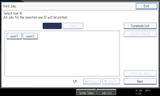 Operation panel screen illustration