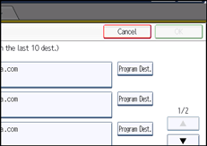 Operation panel screen illustration