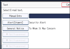 Operation panel screen illustration
