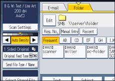 Operation panel screen illustration