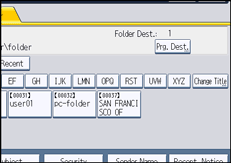 Operation panel screen illustration