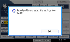 Operation panel screen illustration