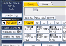 Operation panel screen illustration
