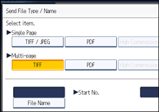 Operation panel screen illustration