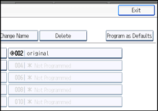 Operation panel screen illustration