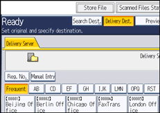 Operation panel screen illustration