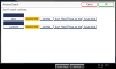 Operation panel screen illustration
