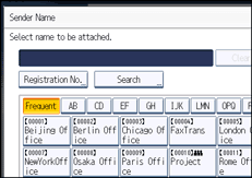 Operation panel screen illustration