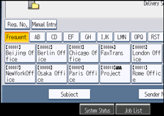 Operation panel screen illustration