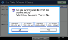 Operation panel screen illustration