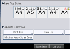 Operation panel screen illustration