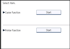 Operation panel screen illustration
