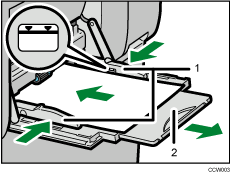 Bypass tray illustration numbered callout illustration