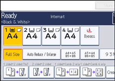 Operation panel screen illustration