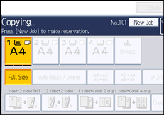 Operation panel screen illustration