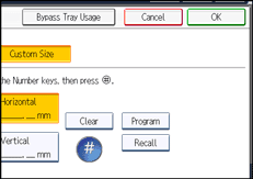 Operation panel screen illustration