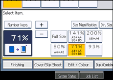 Operation panel screen illustration