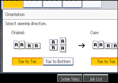 Operation panel screen illustration