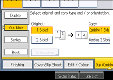 Operation panel screen illustration