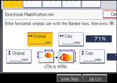 Operation panel screen illustration