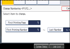 Operation panel screen illustration