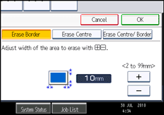 Operation panel screen illustration