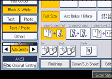 Operation panel screen illustration